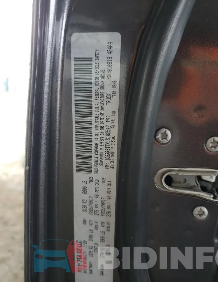 1C6RR6TTXLS102542 Photo# 12