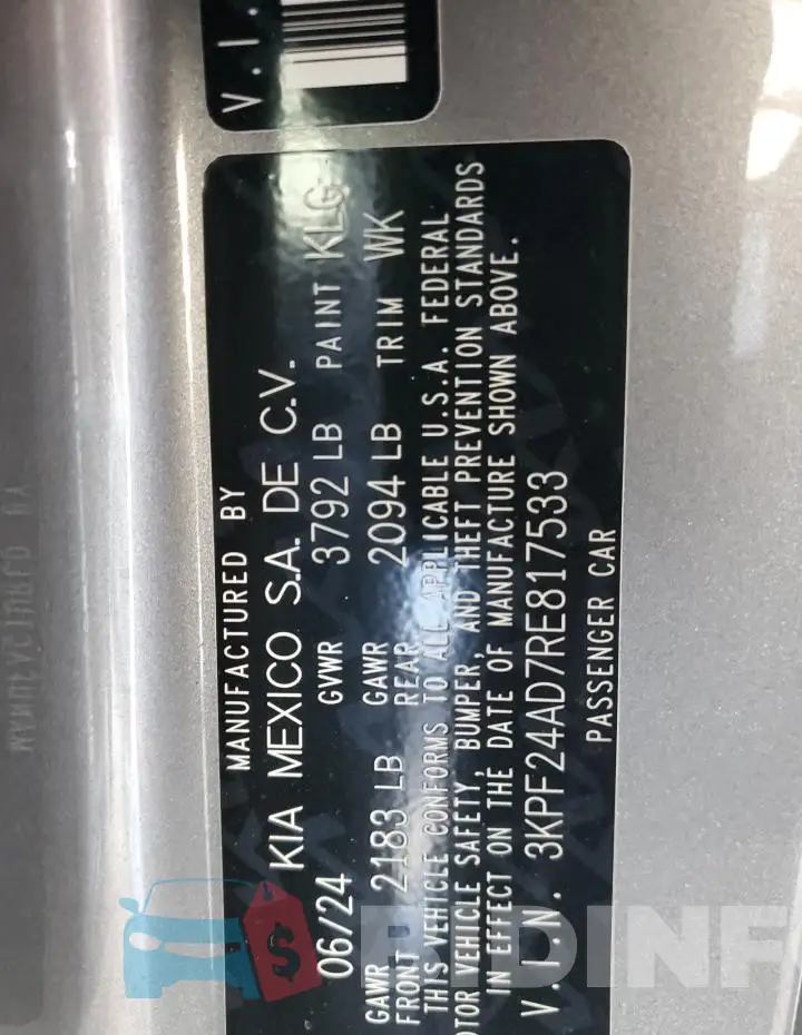 3KPF24AD7RE817533 Photo# 13