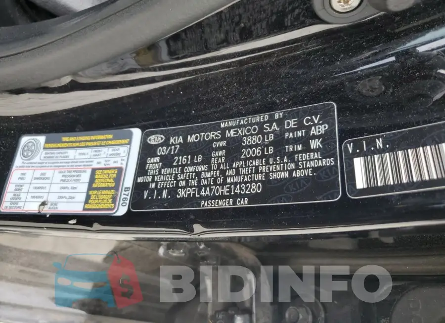 3KPFL4A70HE143280 Photo# 12