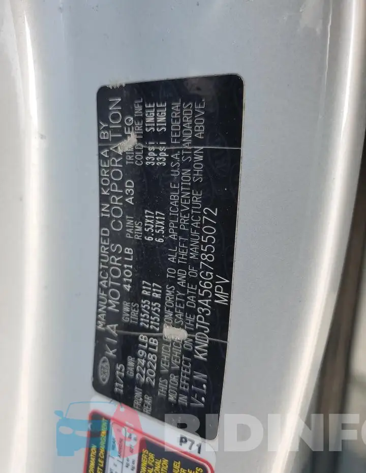 KNDJP3A56G7855072 Photo# 12