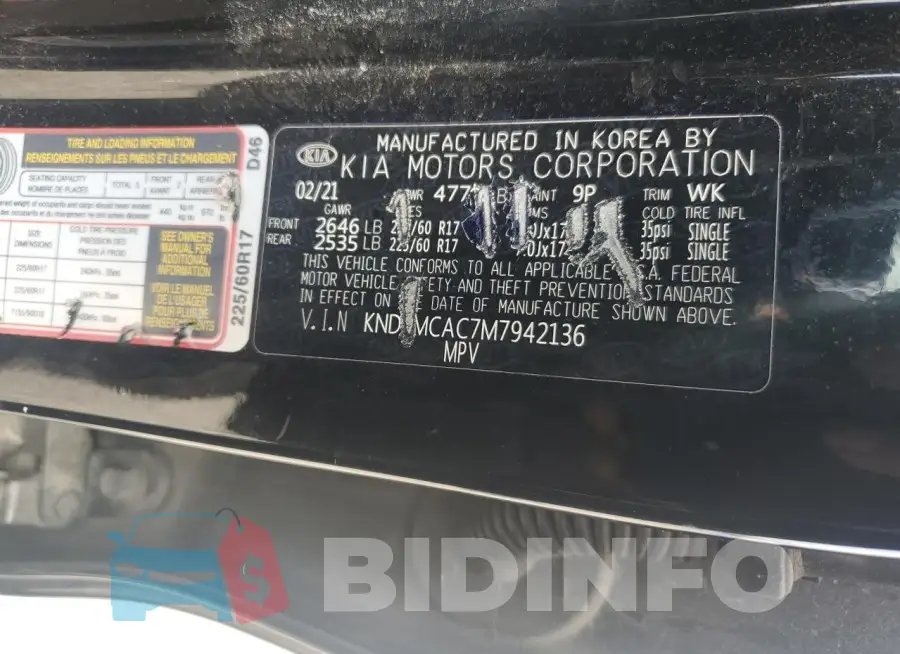 KNDPMCAC7M7942136 Photo# 14