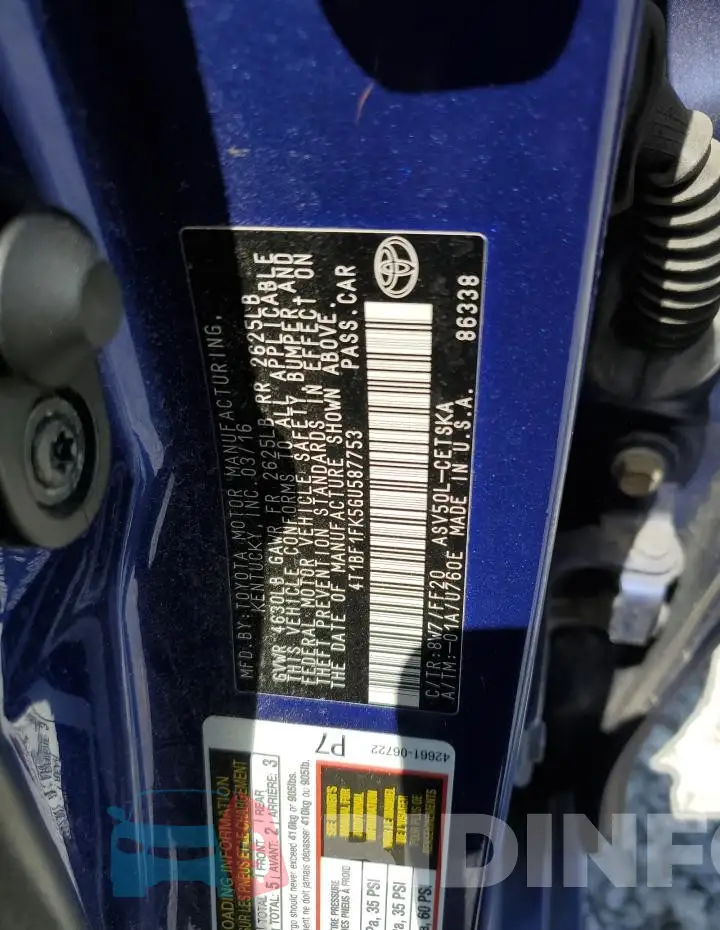 4T1BF1FK5GU587753 Photo# 13