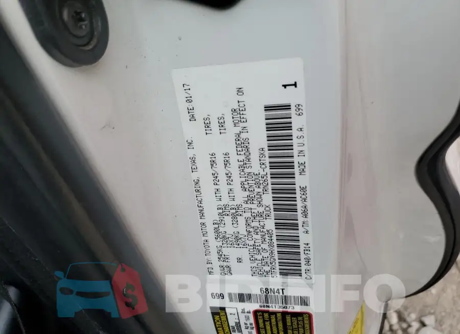 5TFRX5GN9HX084405 Photo# 12