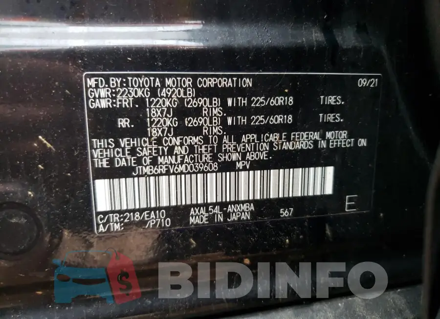 JTMB6RFV6MD039608 Photo# 13