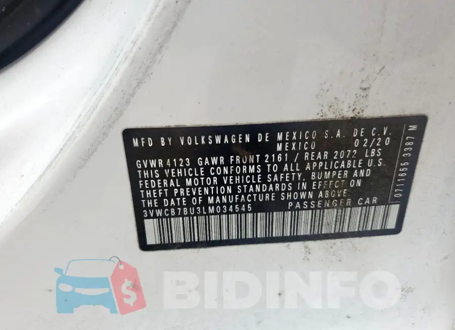 3VWCB7BU3LM034545 Photo# 12