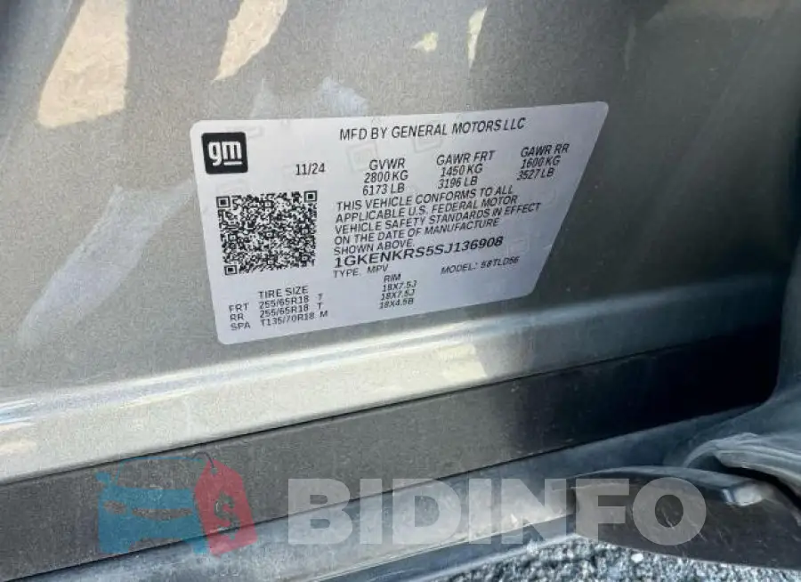 1GKENKRS5SJ136908 Photo# 10