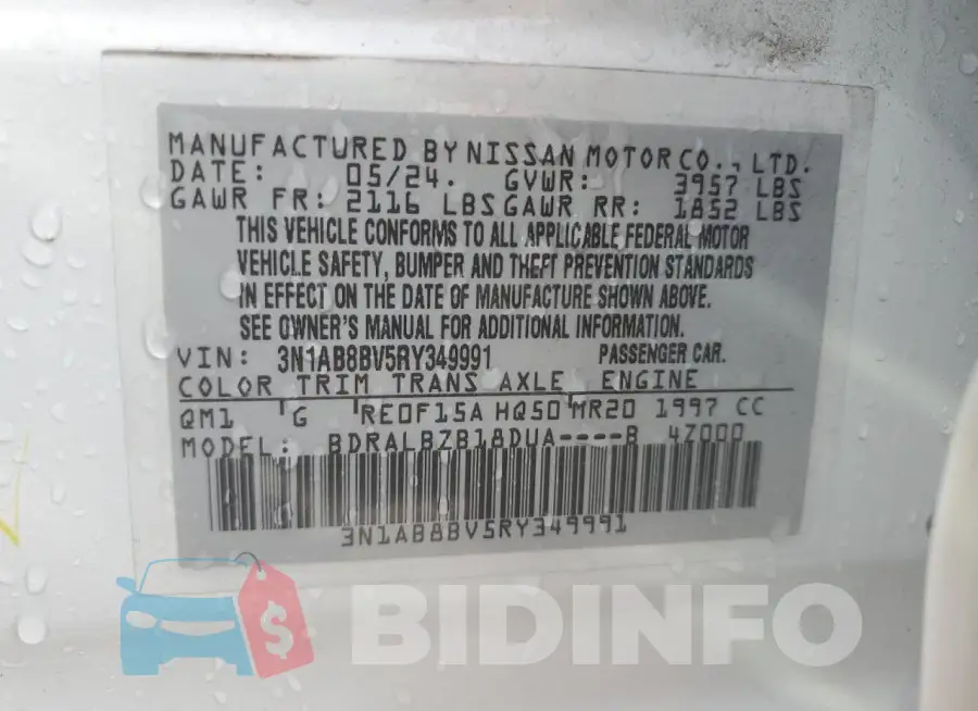 3N1AB8BV5RY349991 Photo# 13