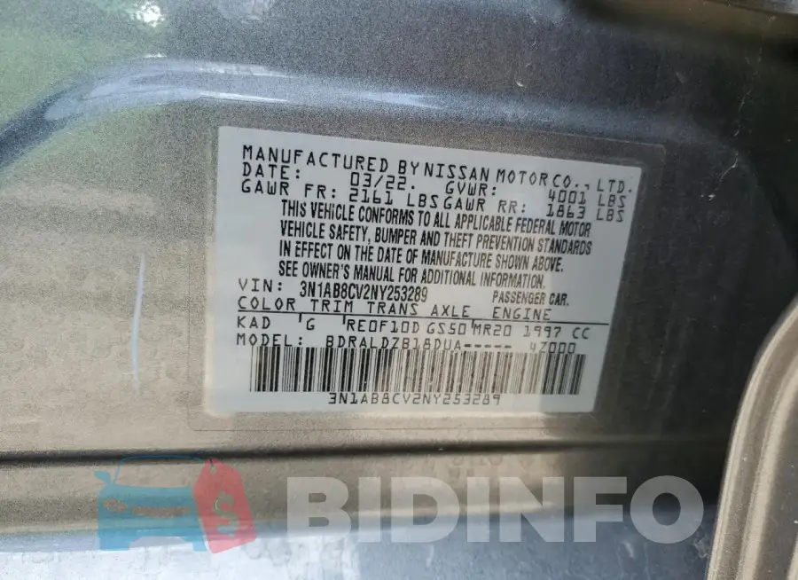 3N1AB8CV2NY253289 Photo# 13