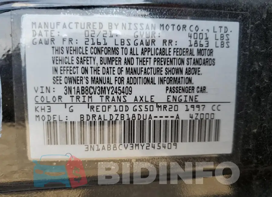 3N1AB8CV3MY245409 Photo# 12