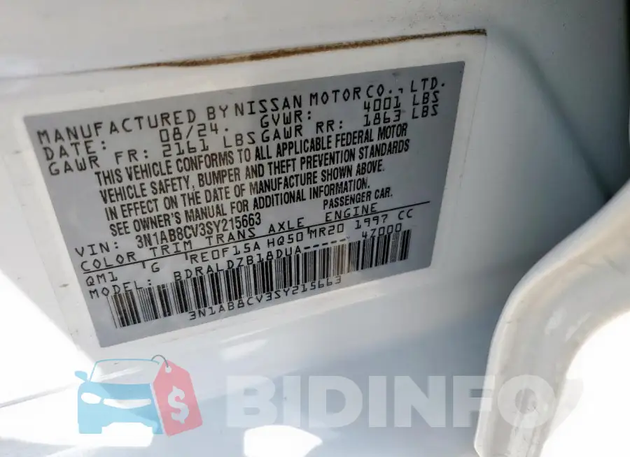 3N1AB8CV3SY215663 Photo# 12