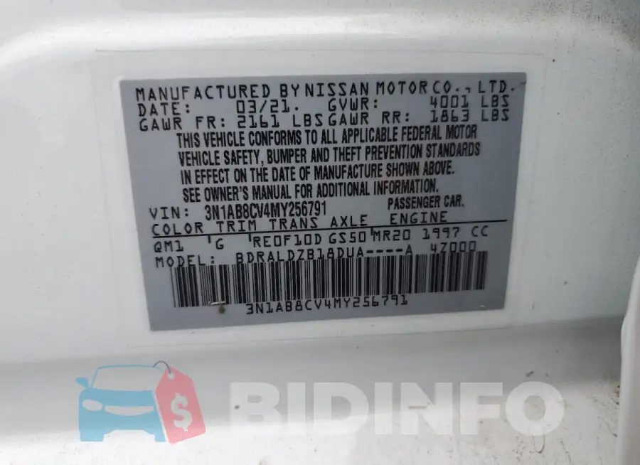 3N1AB8CV4MY256791 Photo# 13