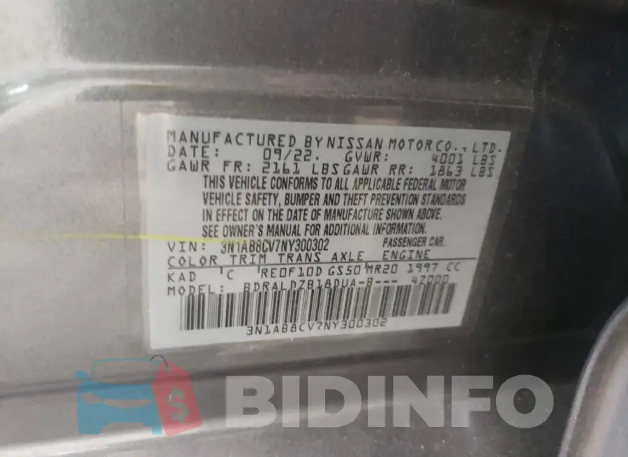 3N1AB8CV7NY300302 Photo# 13