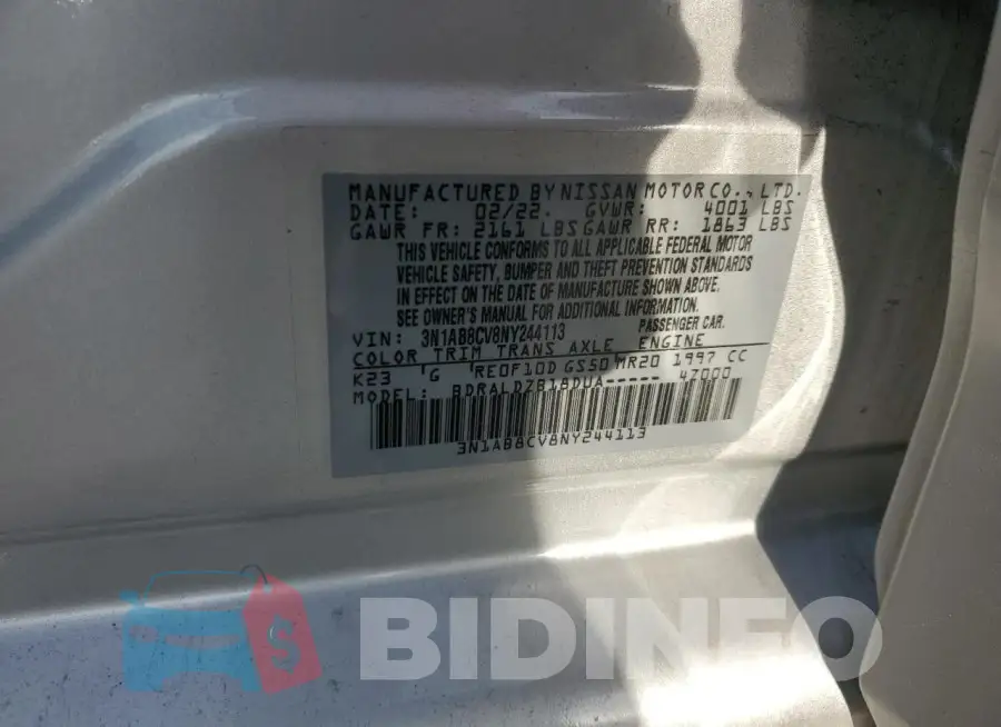 3N1AB8CV8NY244113 Photo# 12
