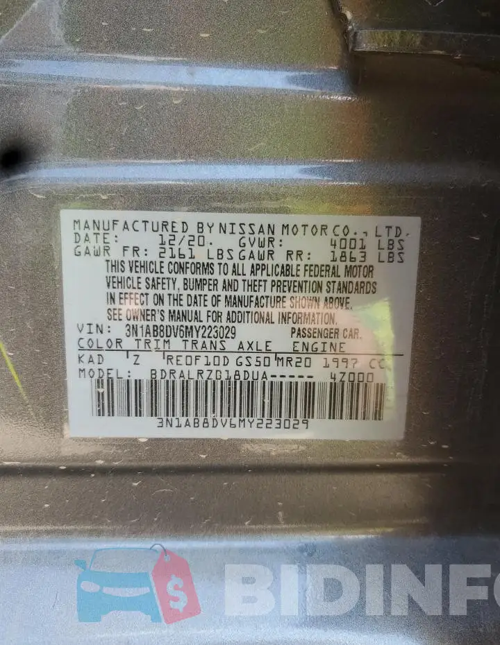 3N1AB8DV6MY223029 Photo# 12