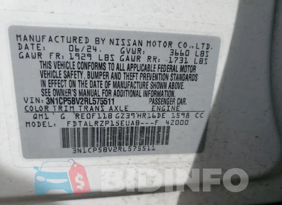 3N1CP5BV2RL575511 Photo# 13