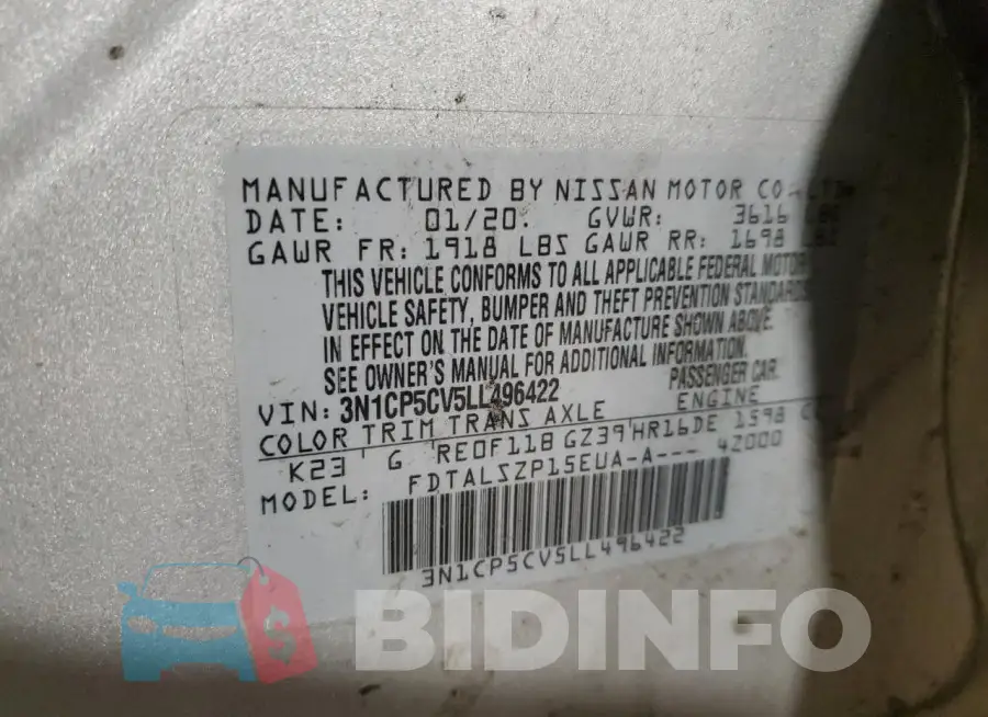 3N1CP5CV5LL496422 Photo# 13