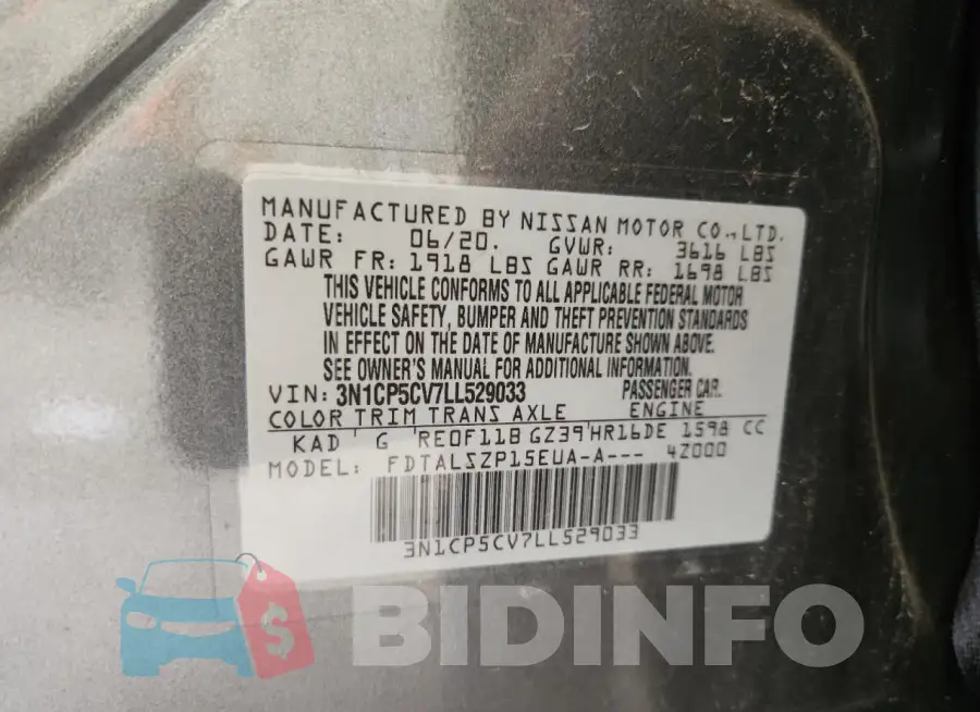 3N1CP5CV7LL529033 Photo# 12