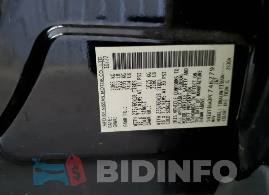 5N1BT3BA0PC746279 Photo# 12