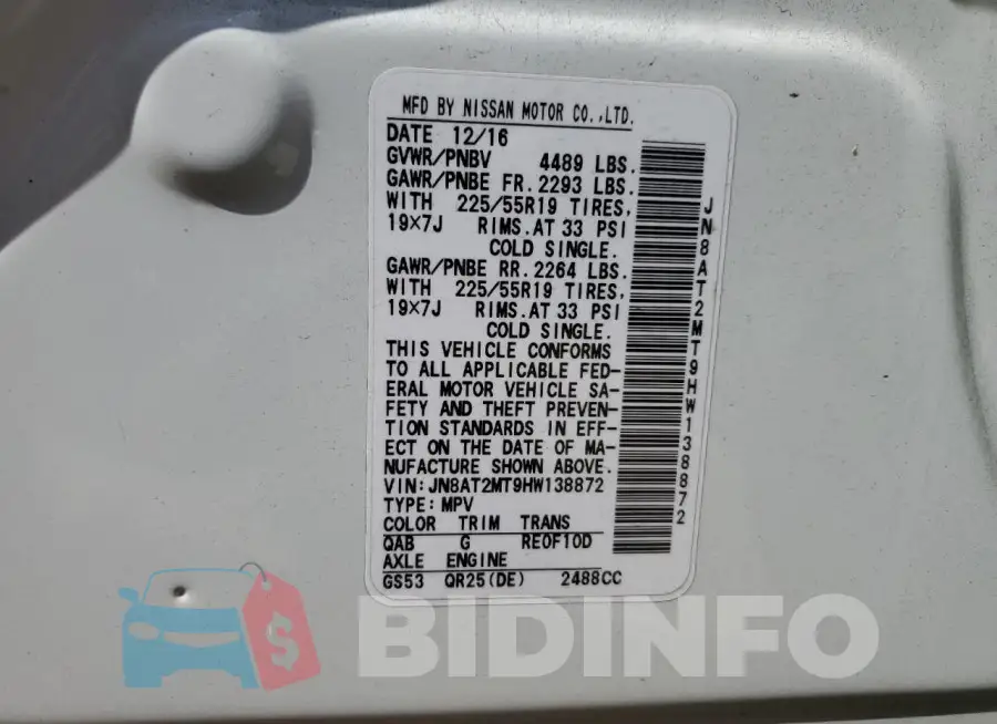 JN8AT2MT9HW138872 Photo# 13