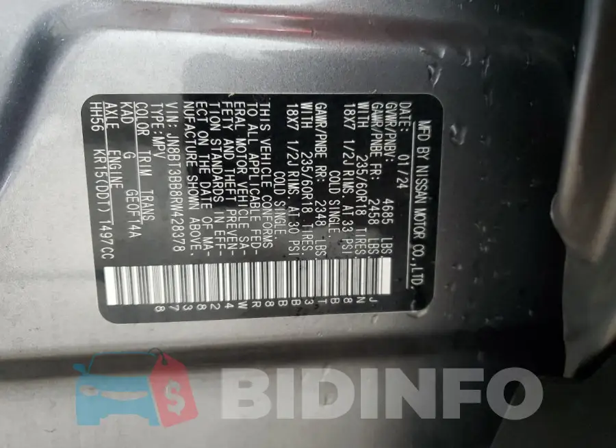 JN8BT3BB8RW428378 Photo# 13