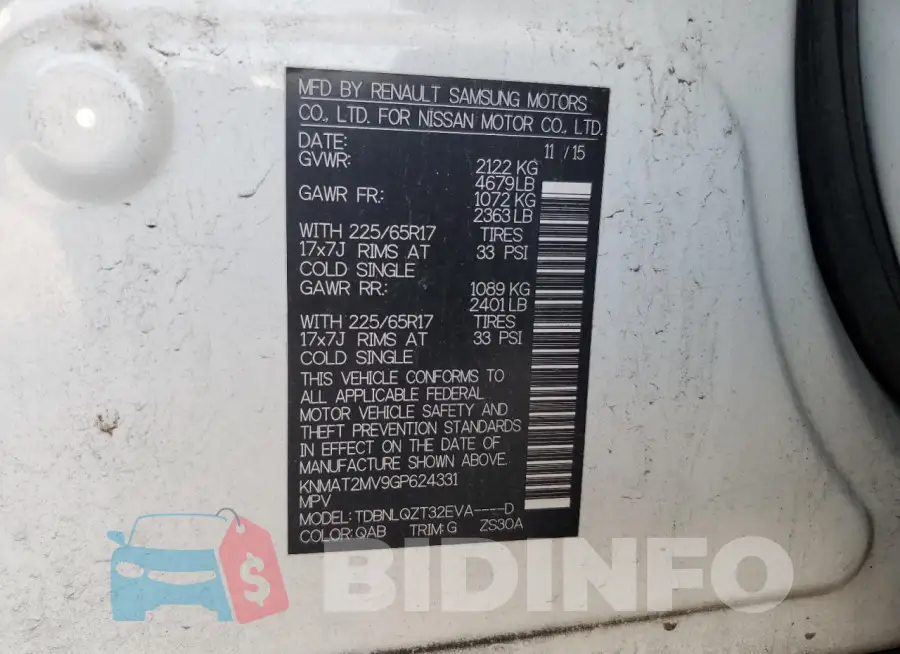 KNMAT2MV9GP624331 Photo# 13