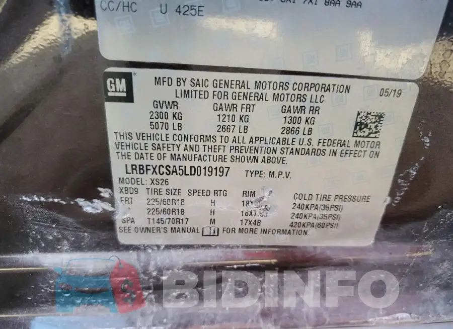 LRBFXCSA5LD019197 Photo# 13