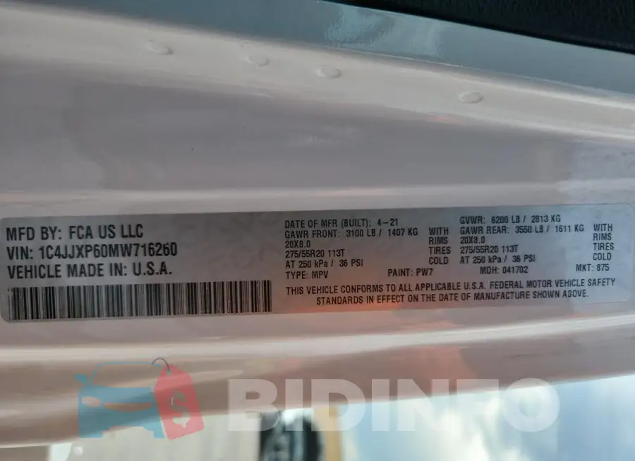 1C4JJXP60MW716260 Photo# 13
