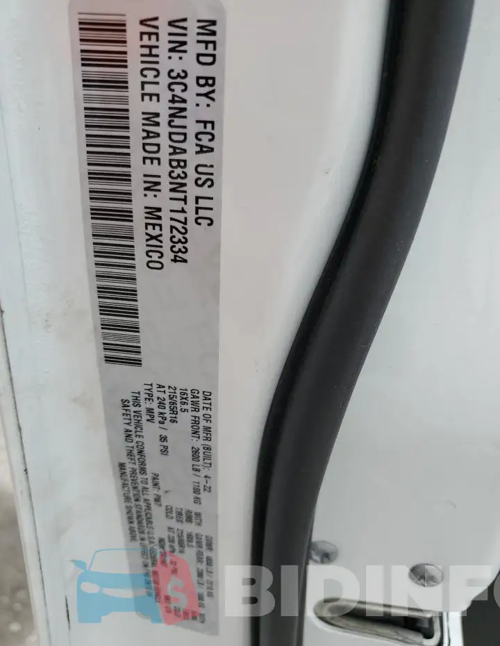 3C4NJDAB3NT172334 Photo# 13