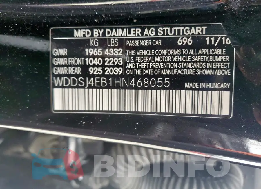 WDDSJ4EB1HN468055 Photo# 13