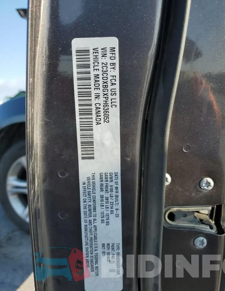 2C3CDXBGXPH636052 Photo# 12