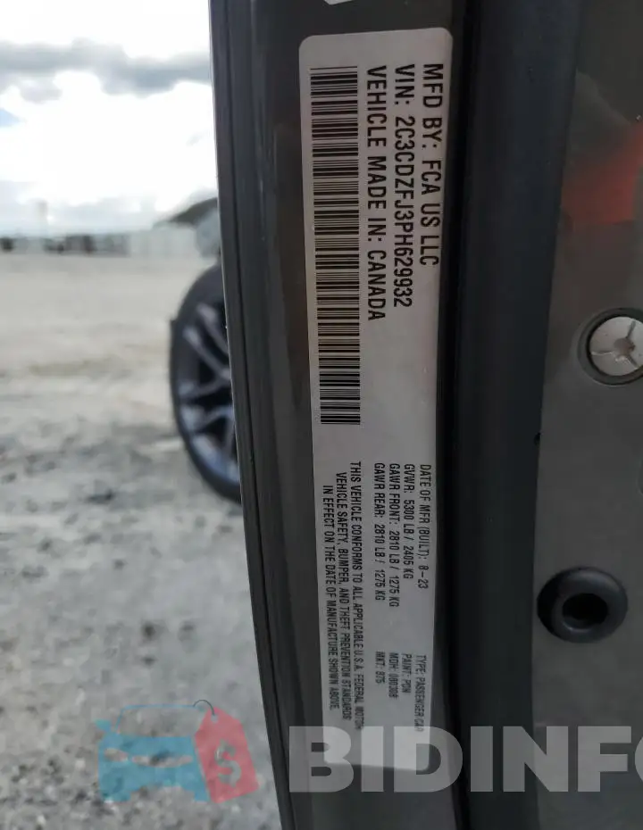 2C3CDZFJ3PH629932 Photo# 12