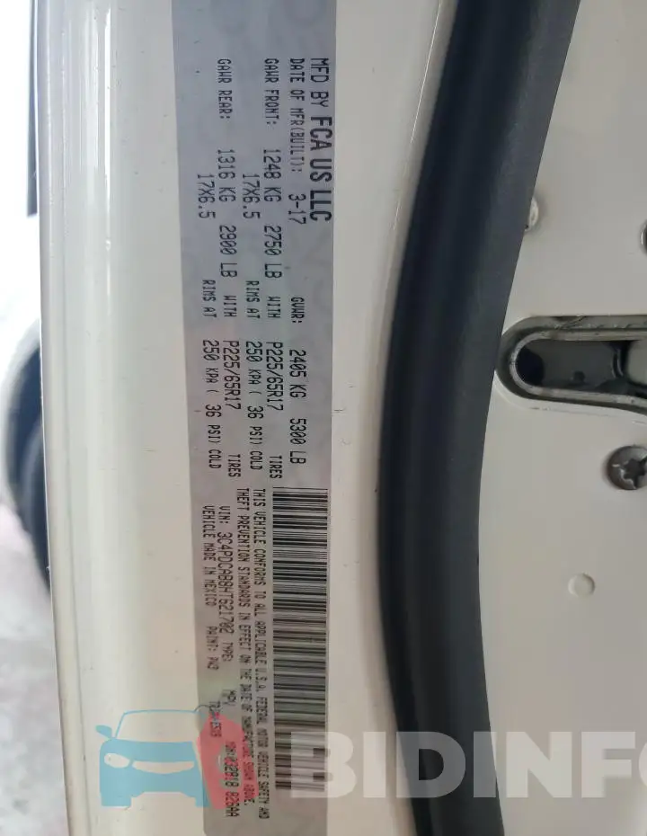 3C4PDCAB8HT621702 Photo# 13