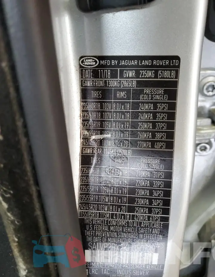 SALVP2RX2KH350739 Photo# 14