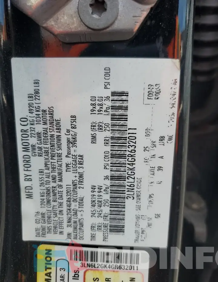 3LN6L2GK4GR632011 Photo# 12