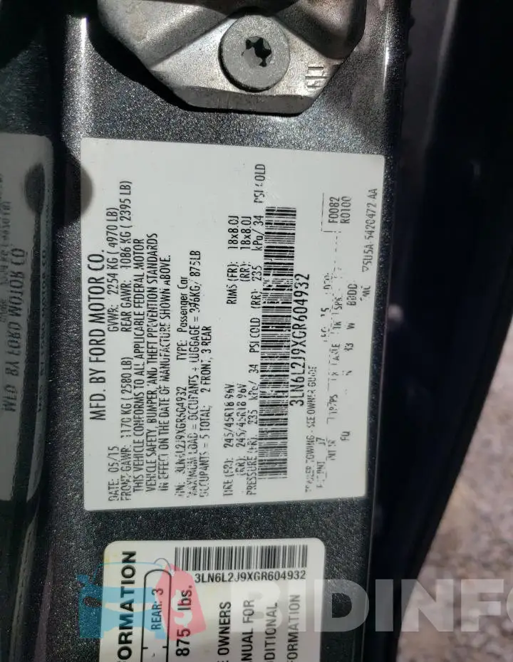 3LN6L2J9XGR604932 Photo# 13