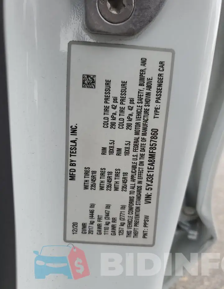 5YJ3E1EA8MF857860 Photo# 12