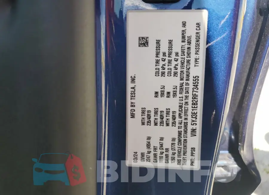 5YJ3E1EB2RF734555 Photo# 12