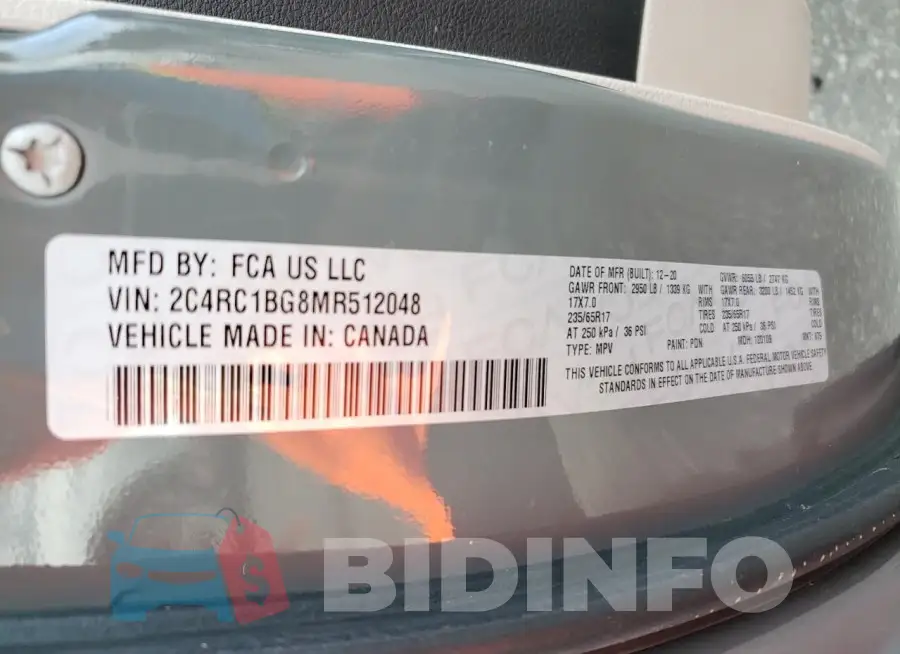 2C4RC1BG8MR512048 Photo# 13