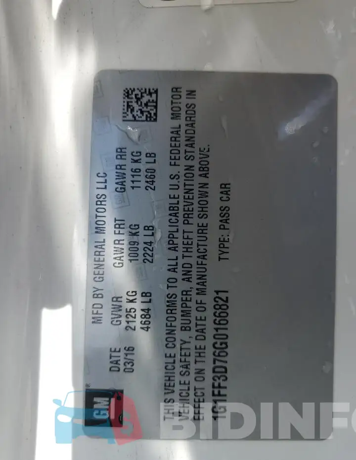 1G1FF3D76G0166821 Photo# 12