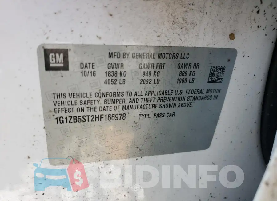 1G1ZB5ST2HF166978 Photo# 12