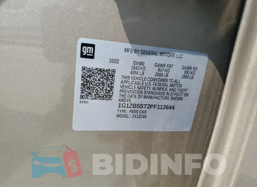 1G1ZB5ST2PF112644 Photo# 12
