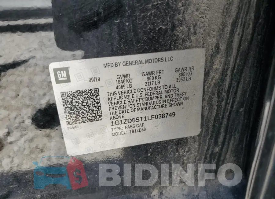 1G1ZD5ST1LF038749 Photo# 12