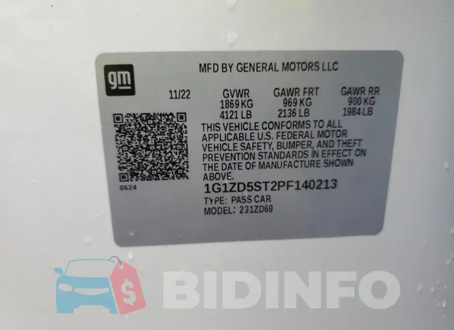 1G1ZD5ST2PF140213 Photo# 13