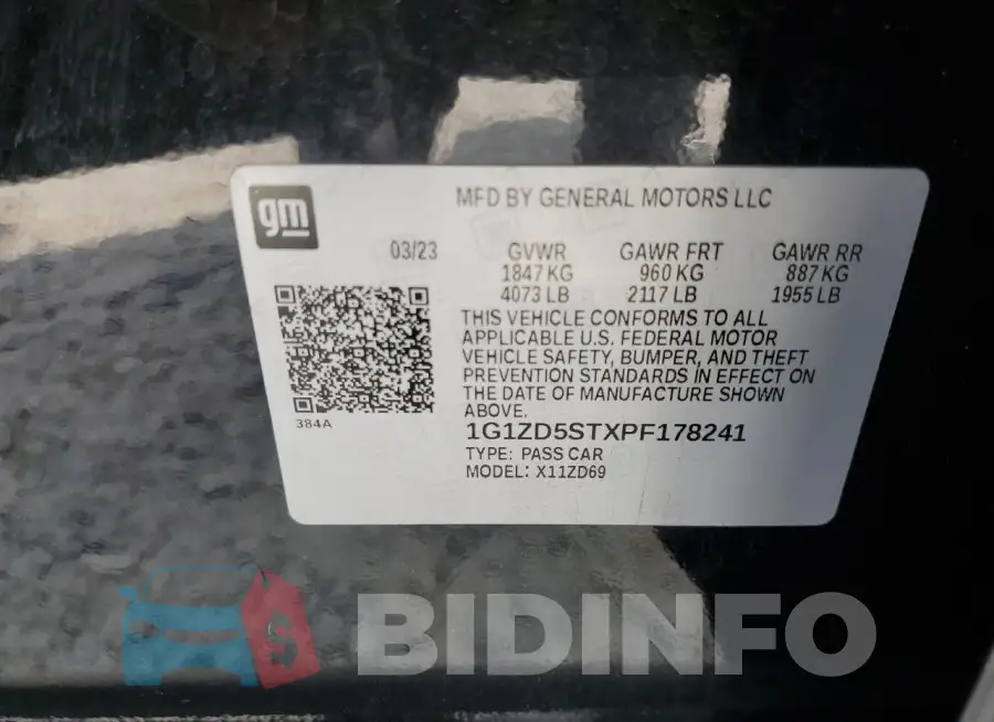 1G1ZD5STXPF178241 Photo# 12