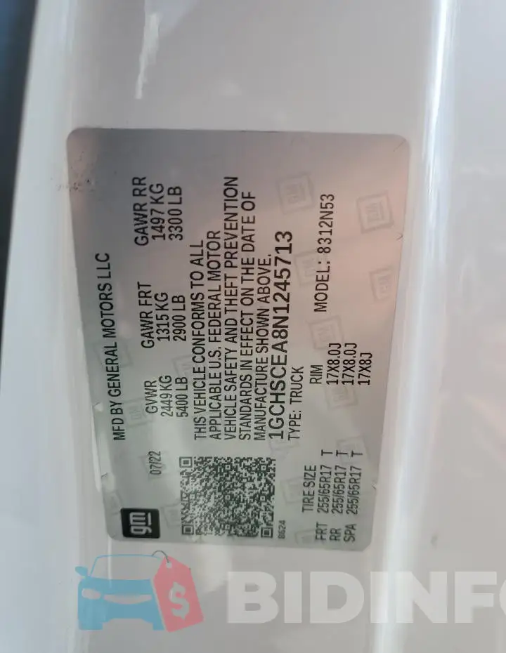 1GCHSCEA8N1245713 Photo# 12