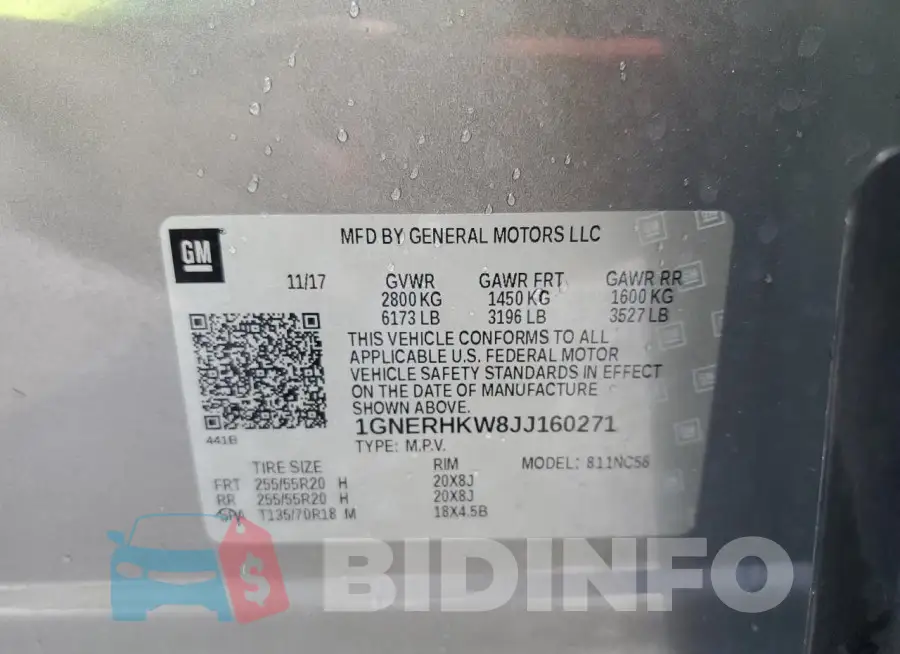 1GNERHKW8JJ160271 Photo# 13