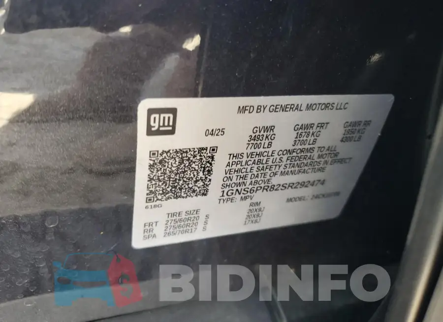 1GNS6PR82SR292474 Photo# 12