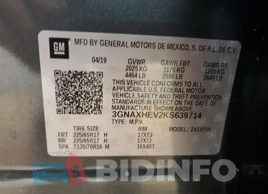 3GNAXHEV2KS639714 Photo# 13