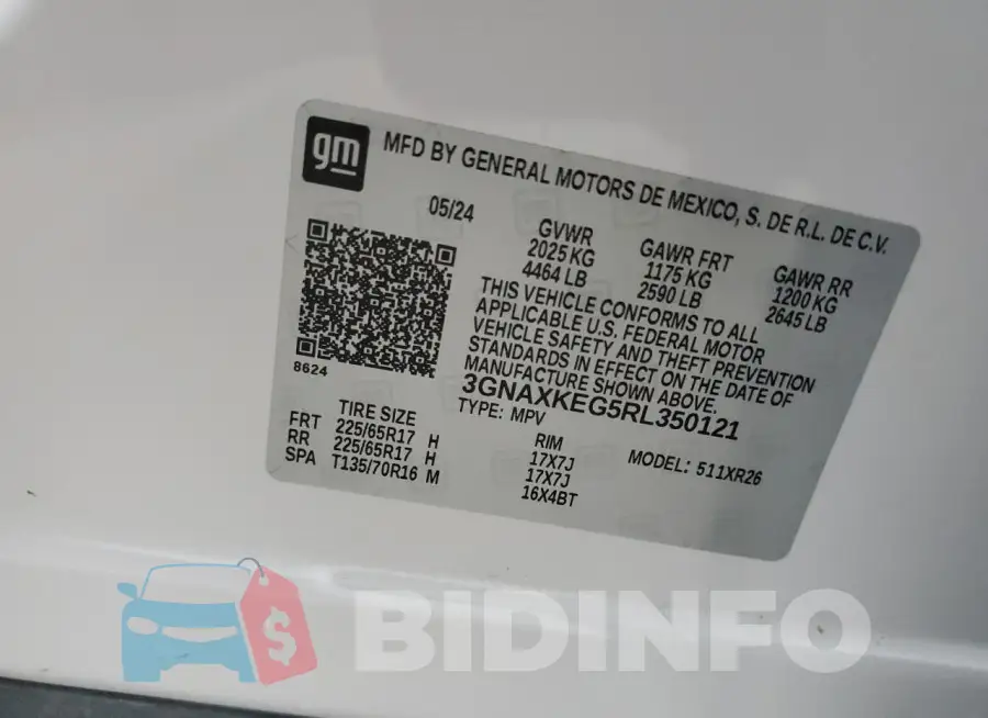 3GNAXKEG5RL350121 Photo# 13