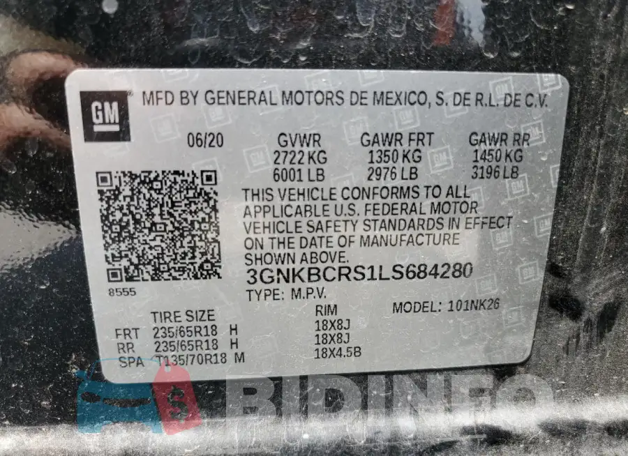 3GNKBCRS1LS684280 Photo# 14